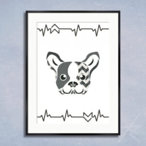 デジタルイラスト のおすすめ作品・人気作家 モノクロ 動物 デジタルアート 切り絵 幾何学 生命 貼り絵 彩命 -SHIN- 3 インテリア絵画 アート