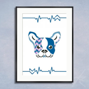 デジタルイラスト のおすすめ作品・人気作家 動物 カラフル デジタルアート 切り絵 幾何学 生命 貼り絵 青 彩命 -DOU- 3 インテリア絵画 アート