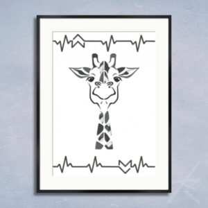 デジタルイラスト のおすすめ作品・人気作家 モノクロ 動物 デジタルアート 切り絵 幾何学 生命 貼り絵 彩命 -SHIN- 4 インテリア絵画 アート