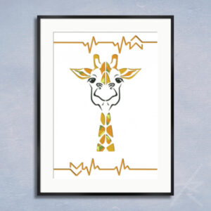 デジタルイラスト のおすすめ作品・人気作家 動物 カラフル デジタルアート 切り絵 幾何学 生命 貼り絵 黄 彩命 -DOU- 4 インテリア絵画 アート