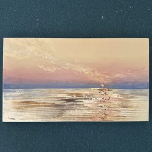 日本画 のおすすめ作品・人気作家 ピンク 海 日本画 朝日 銀箔 穏やかな朝日 インテリア絵画 アート