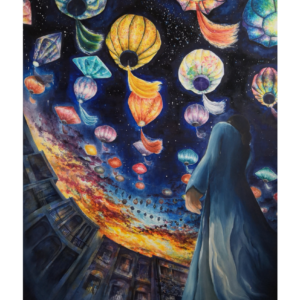 手描きイラスト のおすすめ作品・人気作家 イラスト　水彩　夜 黄昏 インテリア絵画 アート