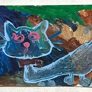 アクリル画 のおすすめ作品・人気作家 猫森アクリルイラスト絵画 誘いのねこ インテリア絵画 アート