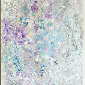 アクリル画 のおすすめ作品・人気作家 抽象画 アンビエント キラキラ テクスチャーアート ひかりにとけて。パープルレイン インテリア絵画 アート