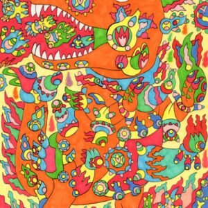 絵画 のおすすめ作品・人気作家 かっこいい インテリア オリジナル カラフル ティラノサウルス 創作 恐竜 火 火属性 炎 色とりどり 火属性のティラノサウルス インテリア絵画 アート