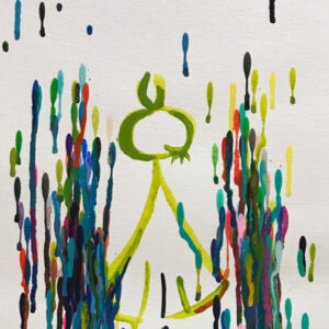 アクリル画 のおすすめ作品・人気作家 うさぎ カラフル ワンピース 絵 No title インテリア絵画 アート