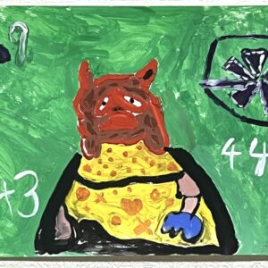 手描きイラスト のおすすめ作品・人気作家 明治時代犬ブルドッグアクリルイラスト絵画手描き 明治中期のブルドッグ インテリア絵画 アート