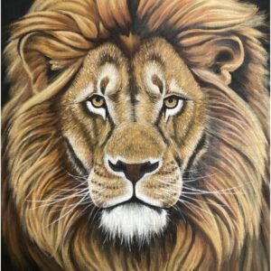 油絵 のおすすめ作品・人気作家 ライオン　猫　大きなネコ　 King Lion インテリア絵画 アート