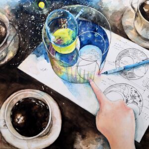 手描きイラスト のおすすめ作品・人気作家 イラスト　水彩　 午後2時の夢 インテリア絵画 アート