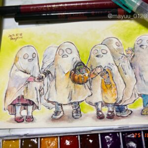 手描きイラスト のおすすめ作品・人気作家 ハロウィーン トリックオアトリート インテリア絵画 アート