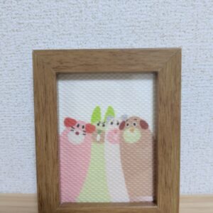 その他 イラスト 犬 プリント 布 ワンダフル インテリア絵画 アート