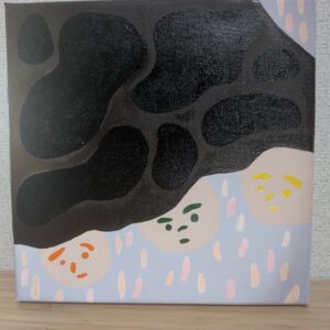 アクリル画 のおすすめ作品・人気作家 抽象画 カラフル コミュニケーション 会話 哲学 感情 気持ち 表現 顔 境界のないコミュニケーション インテリア絵画 アート