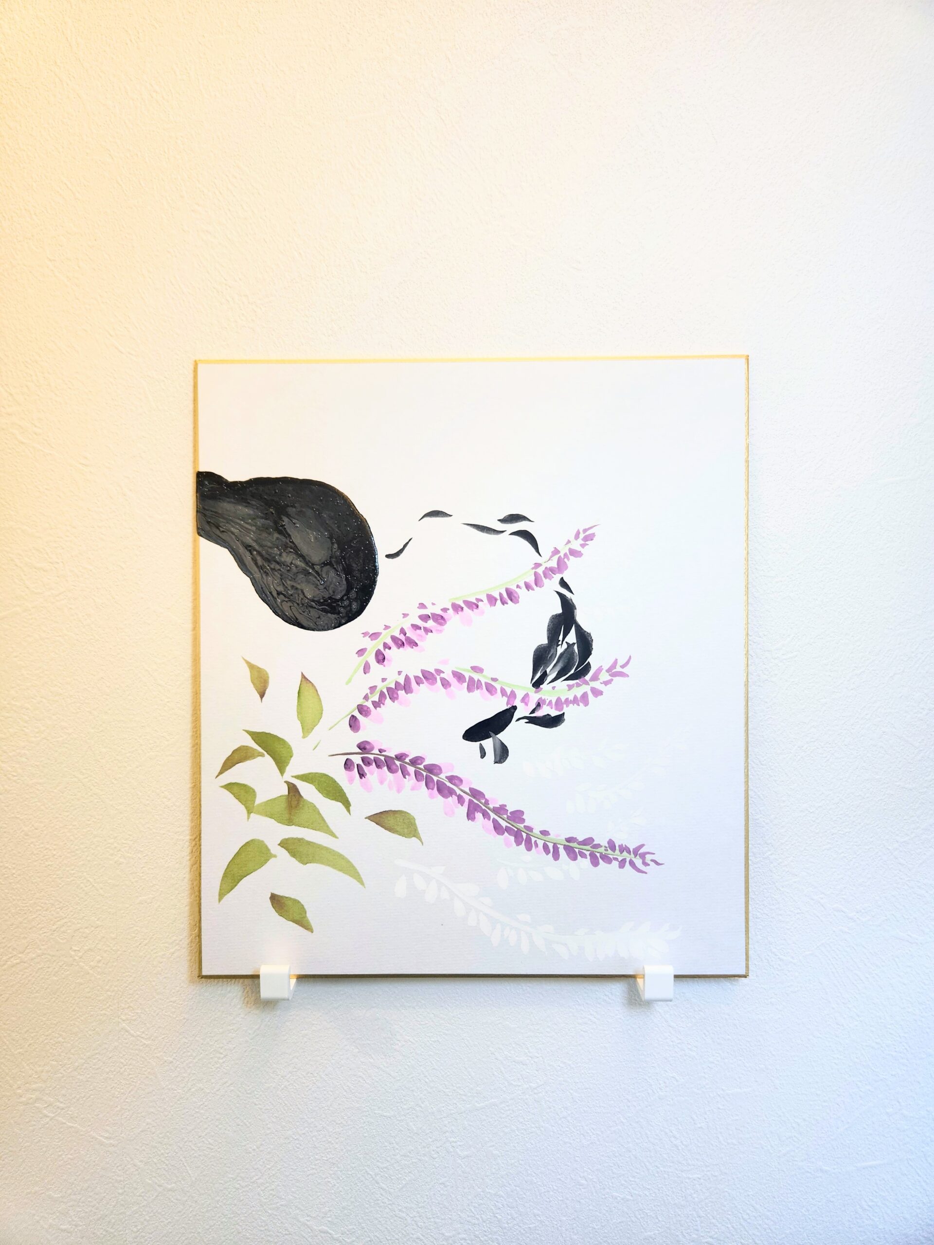 水彩画 のおすすめ作品・人気作家 水墨画墨彩画 秋 amethyst sage 01 25 インテリア絵画 アート