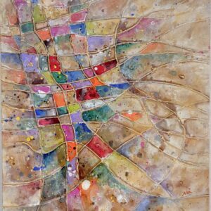 アクリル画 のおすすめ作品・人気作家 抽象画 茶系，テクスチャーアート， あきかぜのうた インテリア絵画 アート