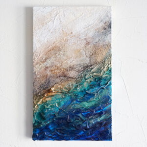 アクリル画 のおすすめ作品・人気作家 抽象画 海 冬 現代アート 青 静寂の岸辺 インテリア絵画 アート