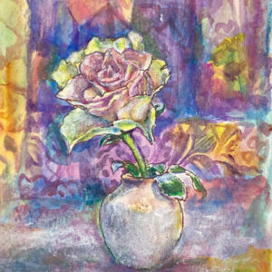 アクリル画 のおすすめ作品・人気作家 バラ　花　 エンジェルキッスNo5エスキース インテリア絵画 アート