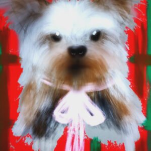 デジタルイラスト のおすすめ作品・人気作家 小型犬イラスト ヨークシャテリア インテリア絵画 アート