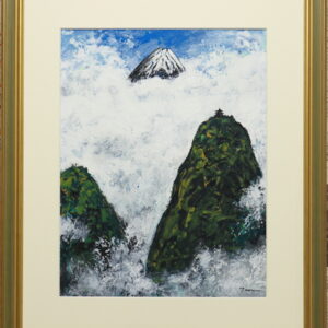 Flowers」(NO.2522 / 6号F / ケント紙（0.5ミリ厚)にアクリル絵の具