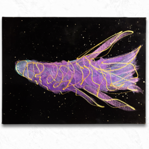 アクリル画 のおすすめ作品・人気作家 抽象 抽象画 海 魚 AcrylicPainting art colorful painting Uni UniArt​​ アクリル画 カラフル 深海 深海魚 深海魚 Ⅰ インテリア絵画 アート