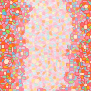 絵画 のおすすめ作品・人気作家 アクリルガッシュ アクリル画 カラフル 花柄 おはよう インテリア絵画 アート