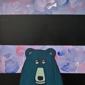 絵画 のおすすめ作品・人気作家 イラスト 動物 黒 クマ 悩み インテリア絵画 アート