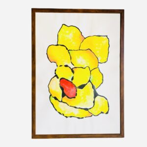 ポスター の人気おすすめ通販 抽象画 植物 イエロー リーフ 果実 希望の芽吹き 〜Budding Hope〜 インテリア絵画 アート