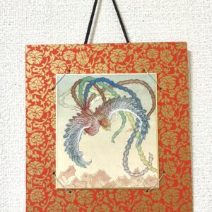 日本画 のおすすめ作品・人気作家 赤 和 色紙 青 鳳凰 寸松庵掛け　鳳凰 インテリア絵画 アート
