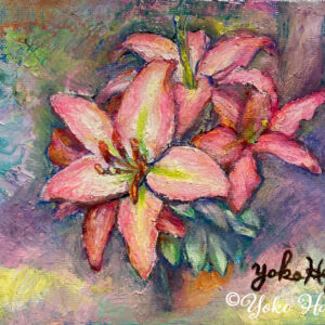 油絵 のおすすめ作品・人気作家 花　ユリ　油絵 リリカルプリンセスリリー インテリア絵画 アート