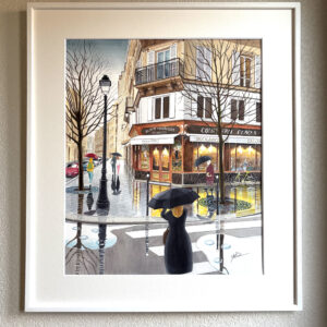 水彩画 のおすすめ作品・人気作家 雨街角建物雨上がり 雨降る街角 インテリア絵画 アート