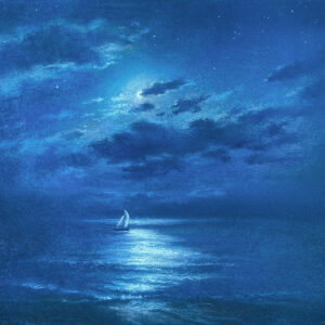 絵画 のおすすめ作品・人気作家 海空月青 月夜の旅 インテリア絵画 アート