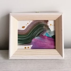 アクリル画 のおすすめ作品・人気作家 抽象画 緑 art アート パープル ミニ原画 紫 絵画 飛沫 【ミニ原画】飛沫 インテリア絵画 アート