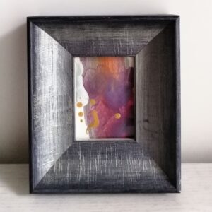 アクリル画 のおすすめ作品・人気作家 抽象画 art アート ゴールド パープル 紫 絵画 金色 【ミニ原画】上昇 インテリア絵画 アート