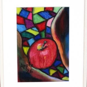 パステル画 のおすすめ作品・人気作家 りんご ステンドグラス パステル 色彩 Apple26 インテリア絵画 アート