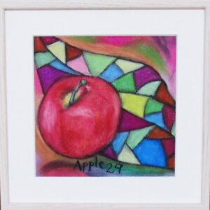 パステル画 のおすすめ作品・人気作家 りんご カラフル ステンドグラス パステル 色彩 Apple29 インテリア絵画 アート