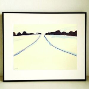 水彩画 のおすすめ作品・人気作家 青，水彩，水彩絵の具，風景，風景画 帰路 インテリア絵画 アート