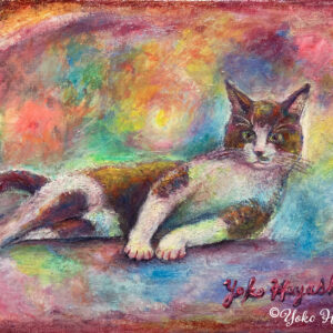 油絵 のおすすめ作品・人気作家 猫　油絵　ハート　動物 Poetry Cat with a dear heart インテリア絵画 アート