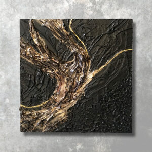 アクリル画 のおすすめ作品・人気作家 抽象画 黒 樹 現代アート 金 宵闇の樹 インテリア絵画 アート