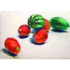 アクリル画 のおすすめ作品・人気作家 acrylicpaint JapaneseSnakeGourd からすうり カラスウリ 烏瓜 カラスウリ インテリア絵画 アート