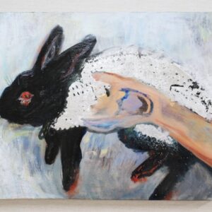 絵画 のおすすめ作品・人気作家 動物 うさぎ 水色 銀 float インテリア絵画 アート