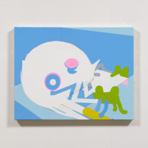 アクリル画 のおすすめ作品・人気作家 緑 カエル ファンタジー モンスター 水色 Baby Playing with Frogs インテリア絵画 アート