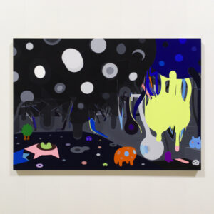 アクリル画 のおすすめ作品・人気作家 夜 星 黒 ファンタジー モンスター Starry Night インテリア絵画 アート