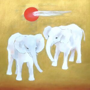 絵画 のおすすめ作品・人気作家 動物 抽象 抽象画 白 赤 おしゃれ かわいい カラフル ナチュラル ポップアート モダン 動物画 和 日本 現代アート 象 金 風景 憩(いこい) インテリア絵画 アート