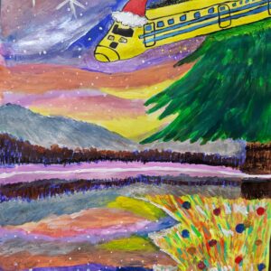 絵画 のおすすめ作品・人気作家 Xmas Happytrain　xmas インテリア絵画 アート