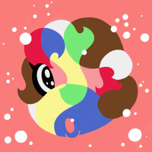 イラスト のおすすめ作品・人気作家 colorful contemporaryart Portreit キャラクター ポートレイト 水玉 漫画 character_03 インテリア絵画 アート