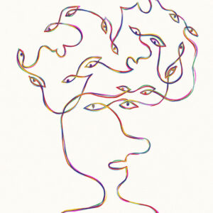 絵画 のおすすめ作品・人気作家 character colorful contemporaryart eye linedrawing Portreit イラスト ポートレイト 白 clear view インテリア絵画 アート