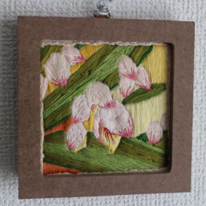 その他 木 植物 緑 花 アート 刺繍絵 刺繡 月桃 樹 沖縄 絵 絵画 風景 月桃の花の刺繍 インテリア絵画 アート