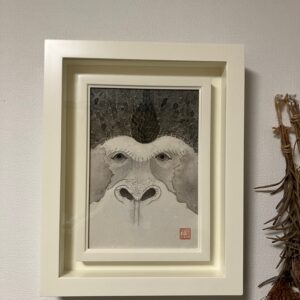 日本画 のおすすめ作品・人気作家 墨 墨絵 日本画 猿 ながめる インテリア絵画 アート