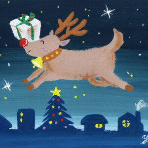 ポストカード の人気おすすめ通販 トナカイクリスマスポストカード 僕だけのプレゼント（ポストカード） インテリア絵画 アート