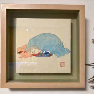 日本画 のおすすめ作品・人気作家 墨 墨絵 日本画 猿 おひるね インテリア絵画 アート