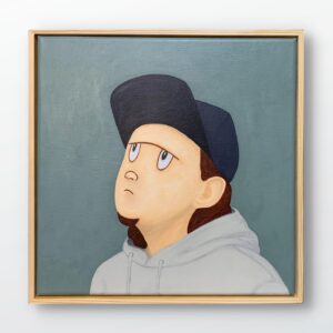 絵画 のおすすめ作品・人気作家 人物 緑 アクリル画 インテリア キャラクター グリーン グレー ファインアート ポップアート 現代アート Untitled インテリア絵画 アート